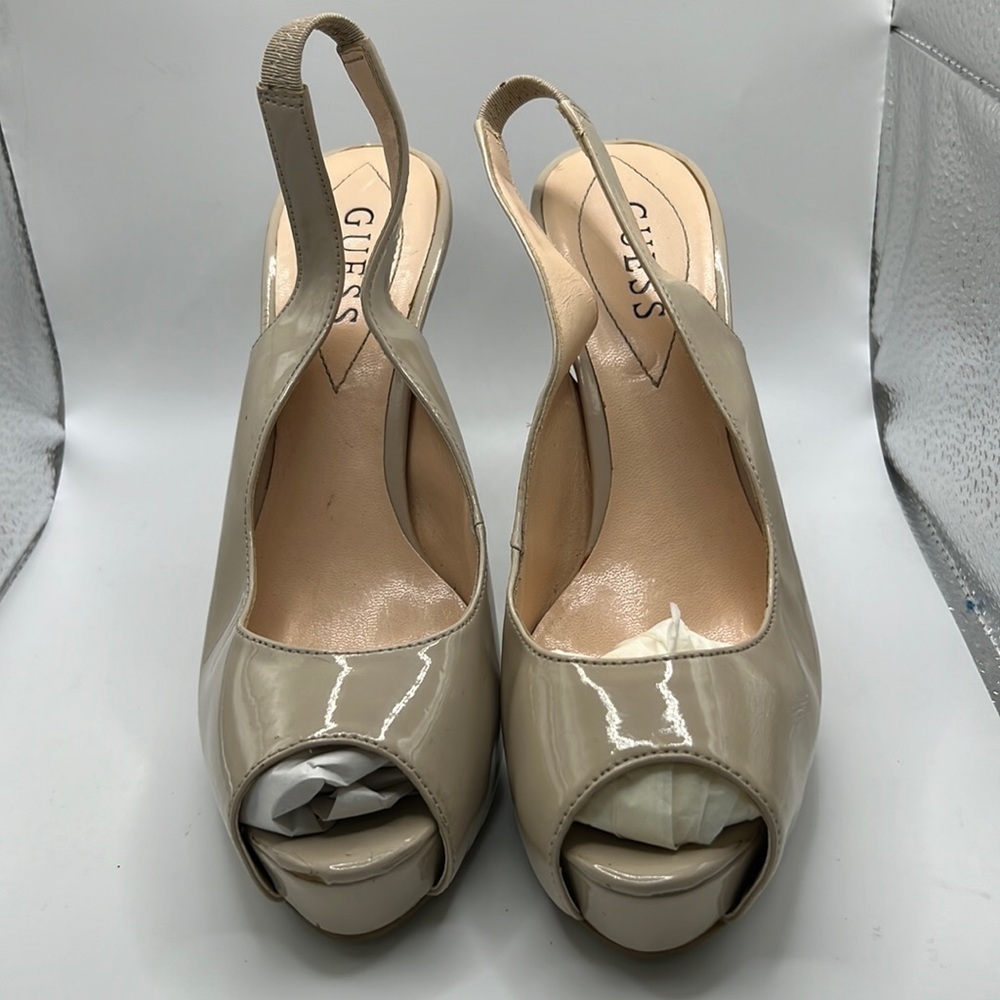 Patient Peep Toe Sling Backs